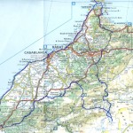 Карта Марроко — слева внизу на дороге от Марракеша до Агадир находится перевал Тизи – н – Тест