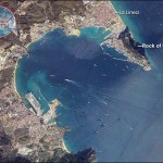 Снимок со спутника на Гибралтар