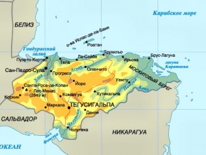 Гондурас на карте